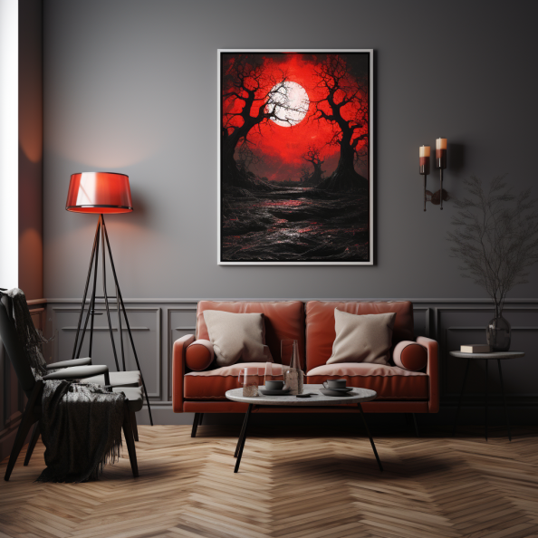 Black and Red Wall Art