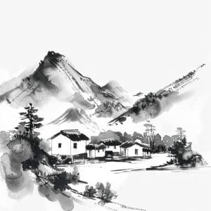 Village in Mist